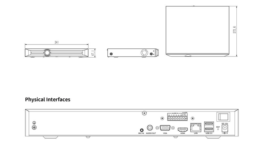 NVR تیاندی مدل TC-R3220 Spec:I/B/K/V3.0