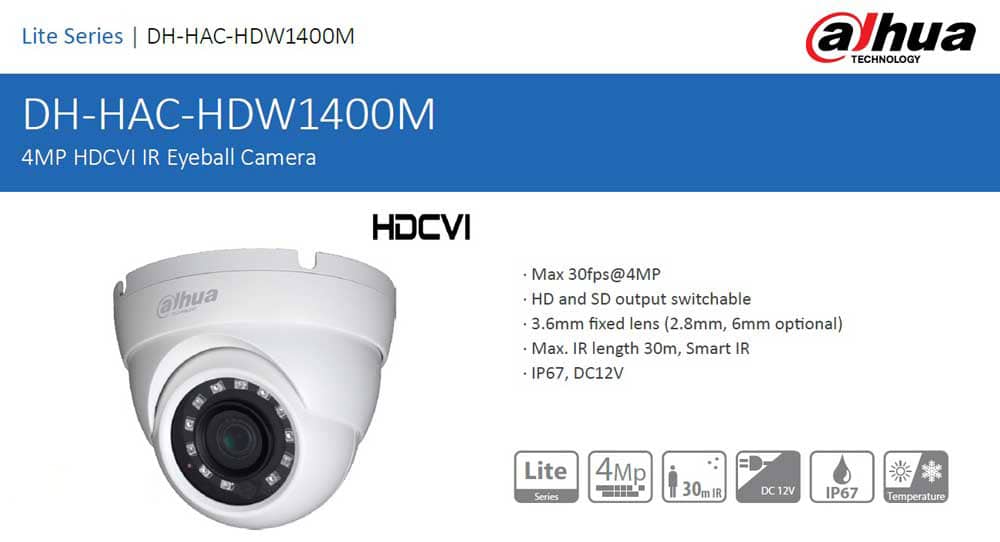 دوربین مداربسته داهوا مدل DH-HAC-HDW1400MP