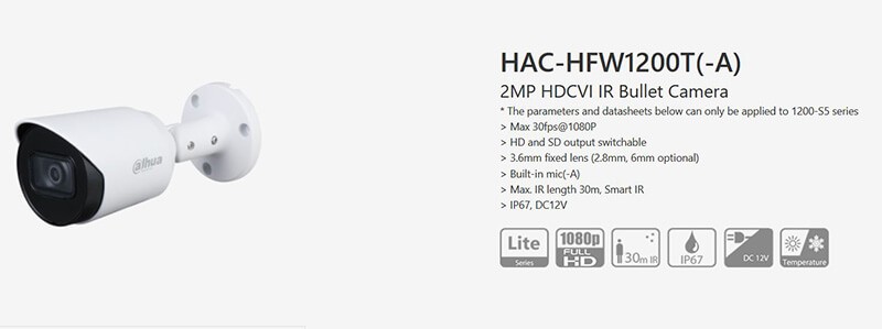 دوربین داهوا مدل hac-hfw1200t-a